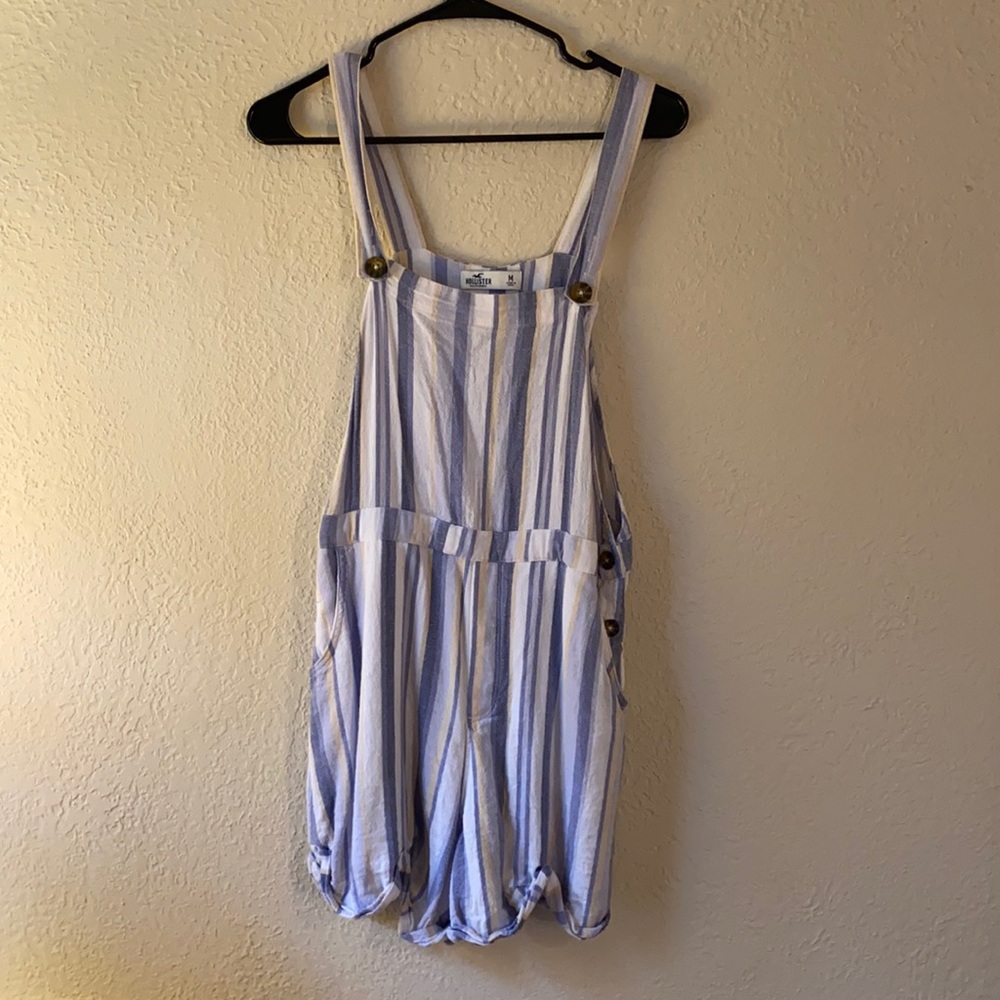 Striped romper linen